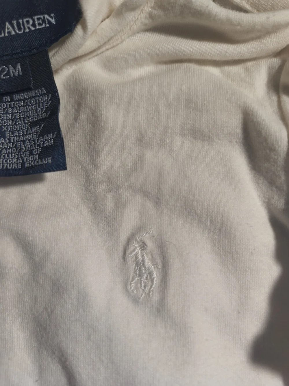 Ralph Lauren Cream Cotton Baby Top